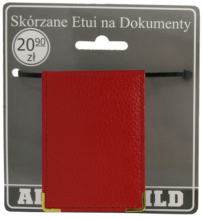 Skórzane etui na dokumetny 301-BL Red