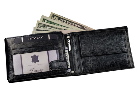 Portfel męski skórzany RONALDO N992-TP-RON BLACK