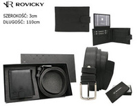 PU belt + wallet set R-N003L-110-PU03 BLACK