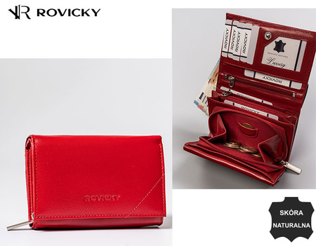 Portfel damski skórzany R-RD38-GCL-BP Red