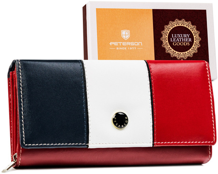 Portfel skórzany RFID PETERSON PTN RD-12-GCL-S