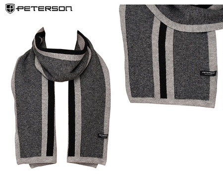 Elegant men's scarf by Peterson PTN SA100-03 Black