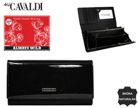 Portfel damski skórzany na blistrze H24-1-SH9-BL Black