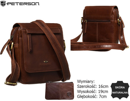 Torba skórzana + Etui PTN 512-TUM Brown
