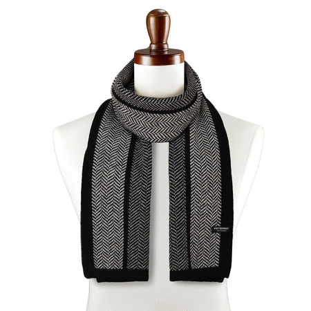 Elegant men's scarf by Peterson PTN SA100-02 Black