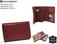 Portfel damski skórzany PTN RD-02-NGV Burgundy