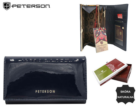 Leather wallet RFID PETERSON PTN BC-466