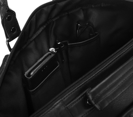 NO LOGO leather laptop bag LAP-31703-NDM-NL