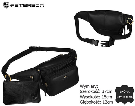Saszetka skórzana + Etui PTN BP001E-OPU Black