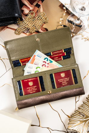 Portfel damski skórzany PTN 42100-PR Gray