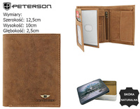 Leather wallet PTN 317 2-1-5 COGNAC