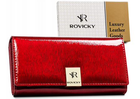 Portfel skórzany ROVICKY RH-27A-1-SH Red