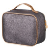 A glitter cosmetic bag with a handle PTN KOS-L03-B Silver Peterson