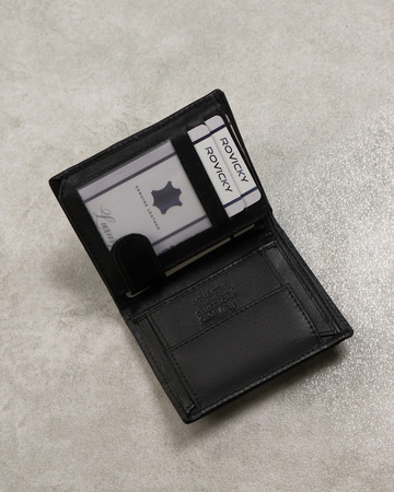 Portfel męski skórzany N0036-P-SCR Black