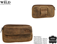 Skórzana saszetka na pasek 3607-MH Tan