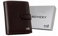 Rovicky PC-105L-BAR men's RFID leather wallet