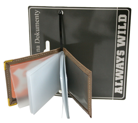 Skórzane etui na dokumetny 301-BL Beige