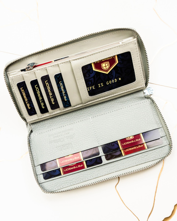 Portfel skóra + PU PTN PX25-1-NPK White