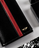 Men's leather wallet PTN N104-VTP BL-RED