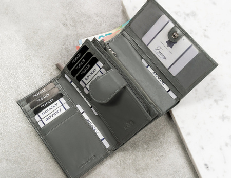 Portfel skórzany RD-21-GCL Gray