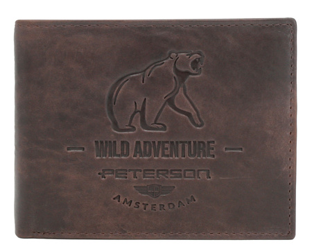 PETERSON PTN N992-BE-BEAR RFID leather wallet