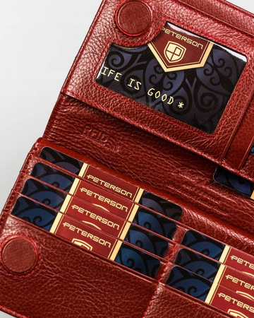 PETERSON PTN 421431-MD RFID leather wallet