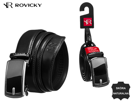 Pasek męski skórzany RV-AB35-02-MET Black
