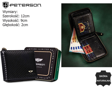 Portfel skórzany RFID PETERSON PTN 1564-CA