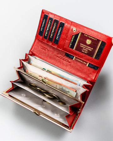 Portfel damski skórzany PTN 72401-SBR Red