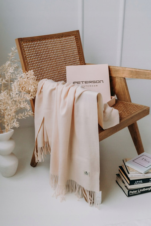 Large Women's Scarf with Fringes Peterson PTN SPV73 Cream