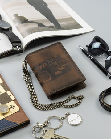 Men's nubuck leather wallet