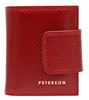  Wallet in Embossed Patent Natural Leather PETERSON PTN 42329-DSL Red