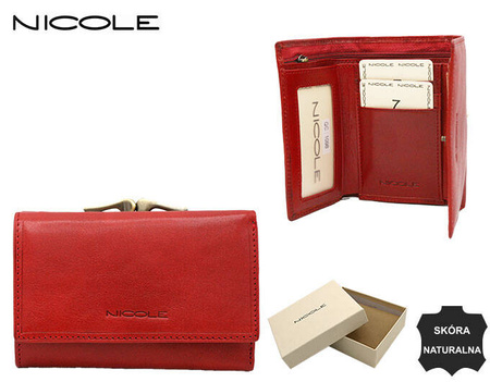 Women's leather wallet F17501 RED