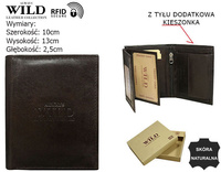 Men's leather wallet N4-P-SCR D.Brown