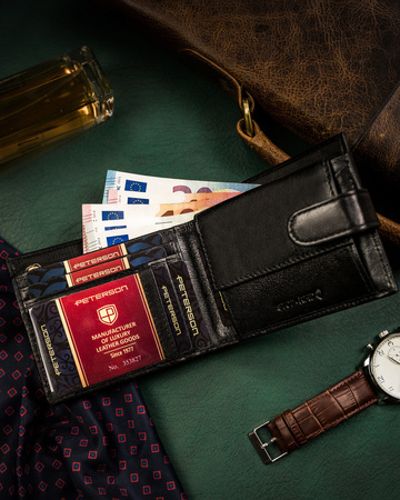 Portfel męski skórzany PTN 380Z-P Black