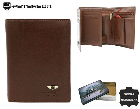 Portfel skórzany PTN 22308-VT Brown