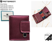 Portfel damski skóra naturalna+PU PTN PS329-HNL Purple