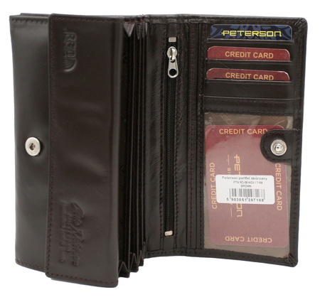 Portfel damski skórzany PTN RD-08-NGV Burgundy