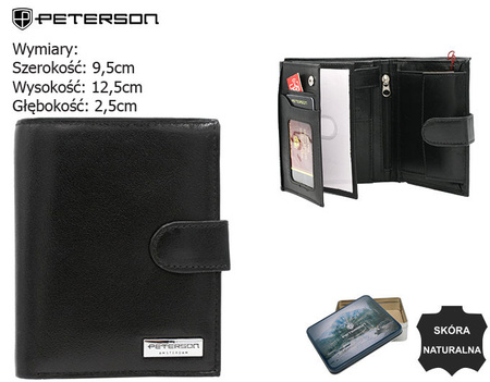 Portfel męski skórzany PTN 317Z-PR 2-1-1 Black