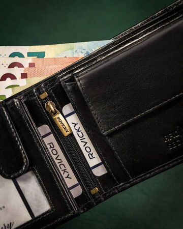 ROVICKY 22320L-VT-RVT Black RFID leather wallet