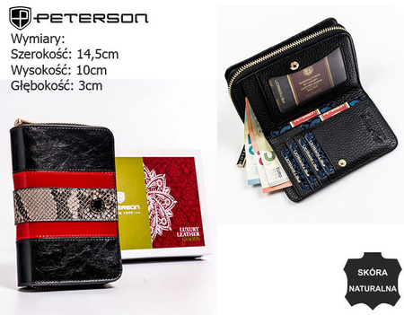 Portfel skórzany RFID PETERSON PTN ST-418