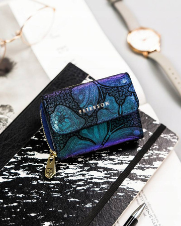 Portfel skórzany RFID PETERSON PTN 423229-ONBF