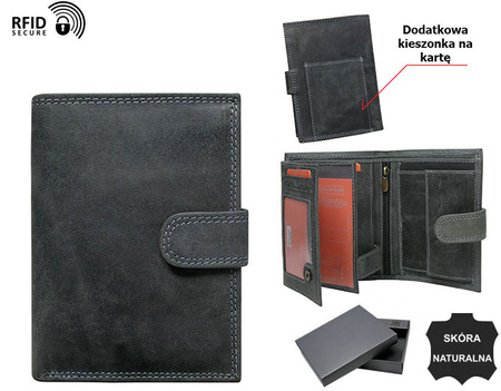 Portfel męski skórzany N4L-P-CHM-NL Black