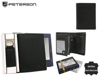 Men's Gift Set: Leather Wallet and Keychain PETERSON PTN SET-M-N4-D
