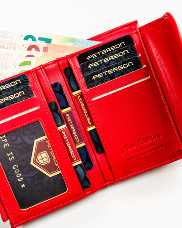 Portfel damski skórzany PTN 76112-BFBC Red