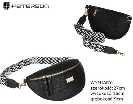 Saszetka z eko skóry PETERSON PTN NER-ALE-4 D.Beige