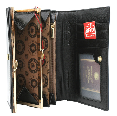 Portfel damski skórzany PTN 1N-466 Red+Black