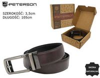 PU+leather 35 mm belt PTN AB35-105-01-PUL BROW