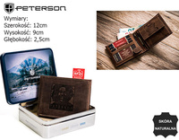Portfel skórzany RFID PETERSON PTN 304BOB