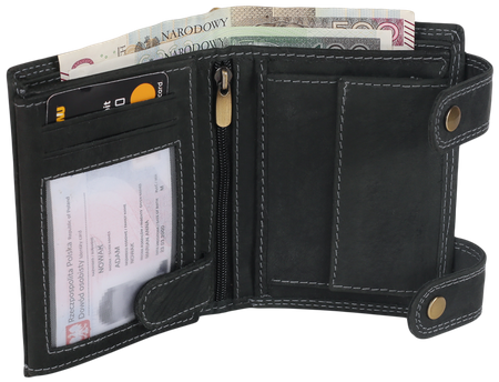Portfel skórzany 2901-BIC BLACK